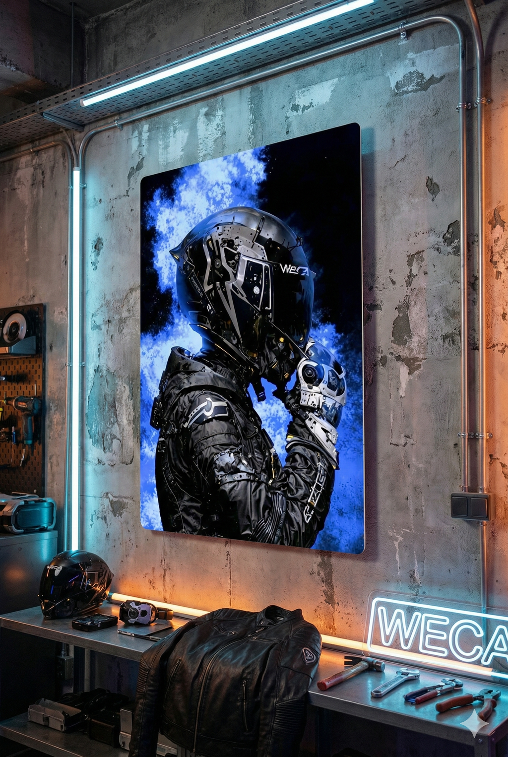 Biker HD 18x12 inches metal print