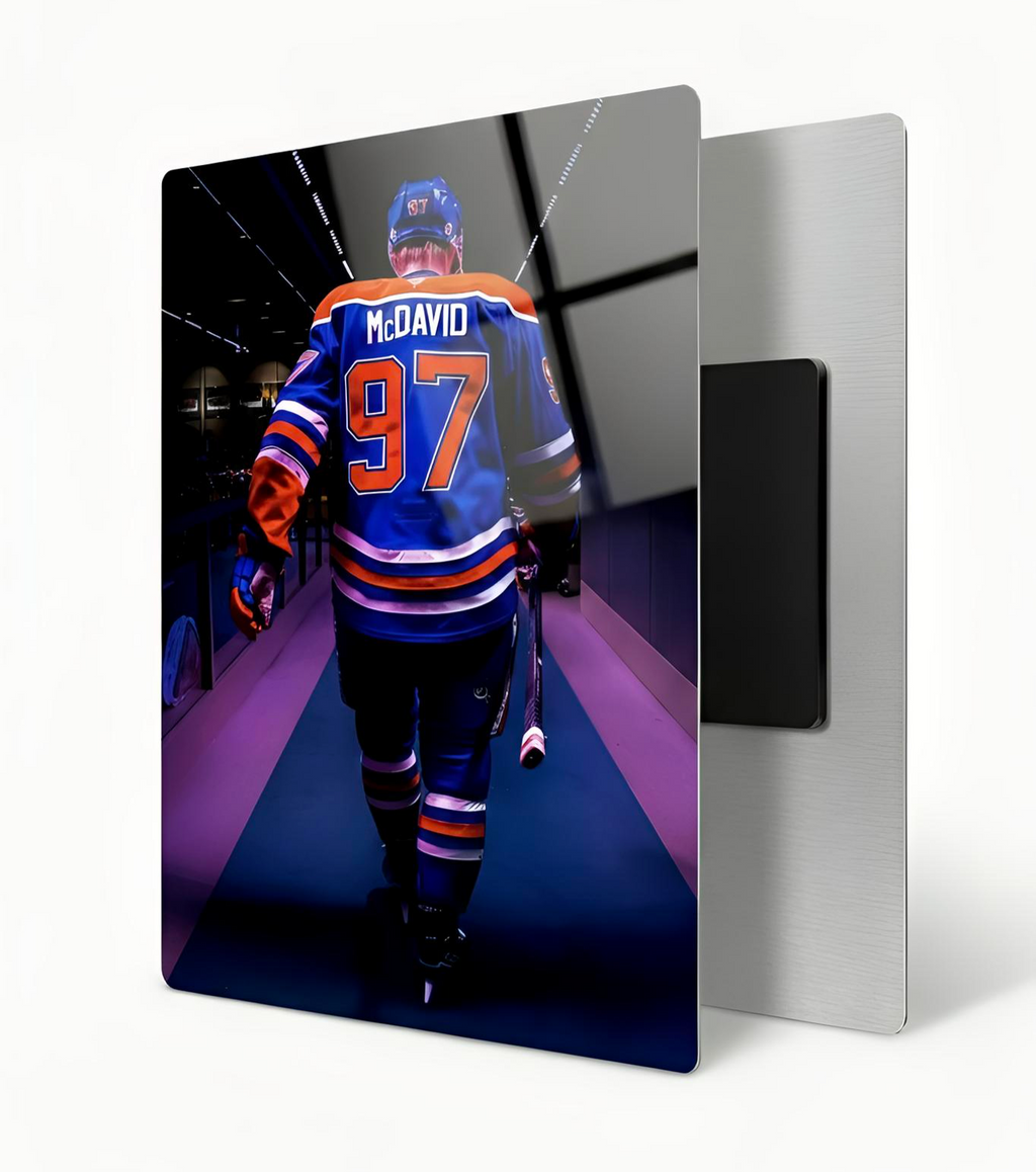 HD Connor McDavid Edmonton Oilers  metal print 18 x 12 inches