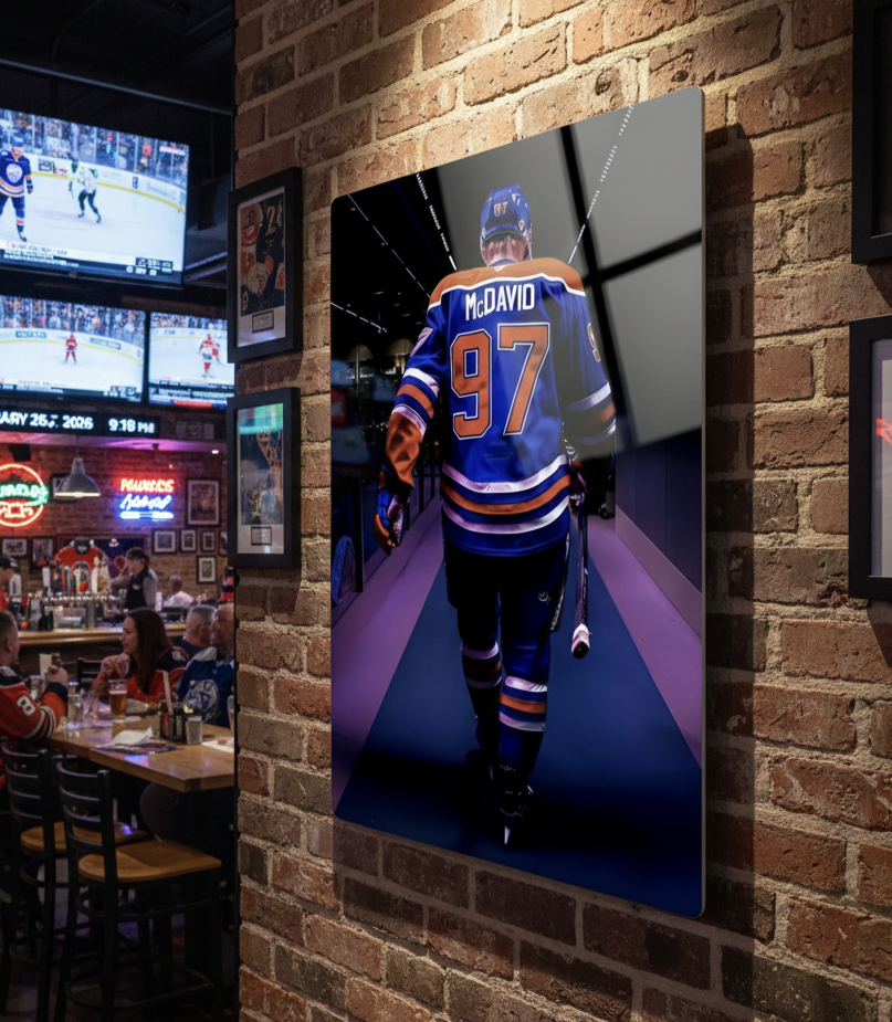 HD Connor McDavid Edmonton Oilers  metal print 18 x 12 inches