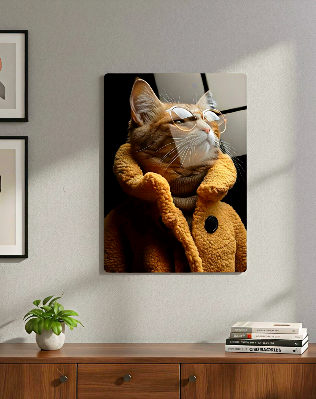 HD Cat metal print 18 x 12 inches