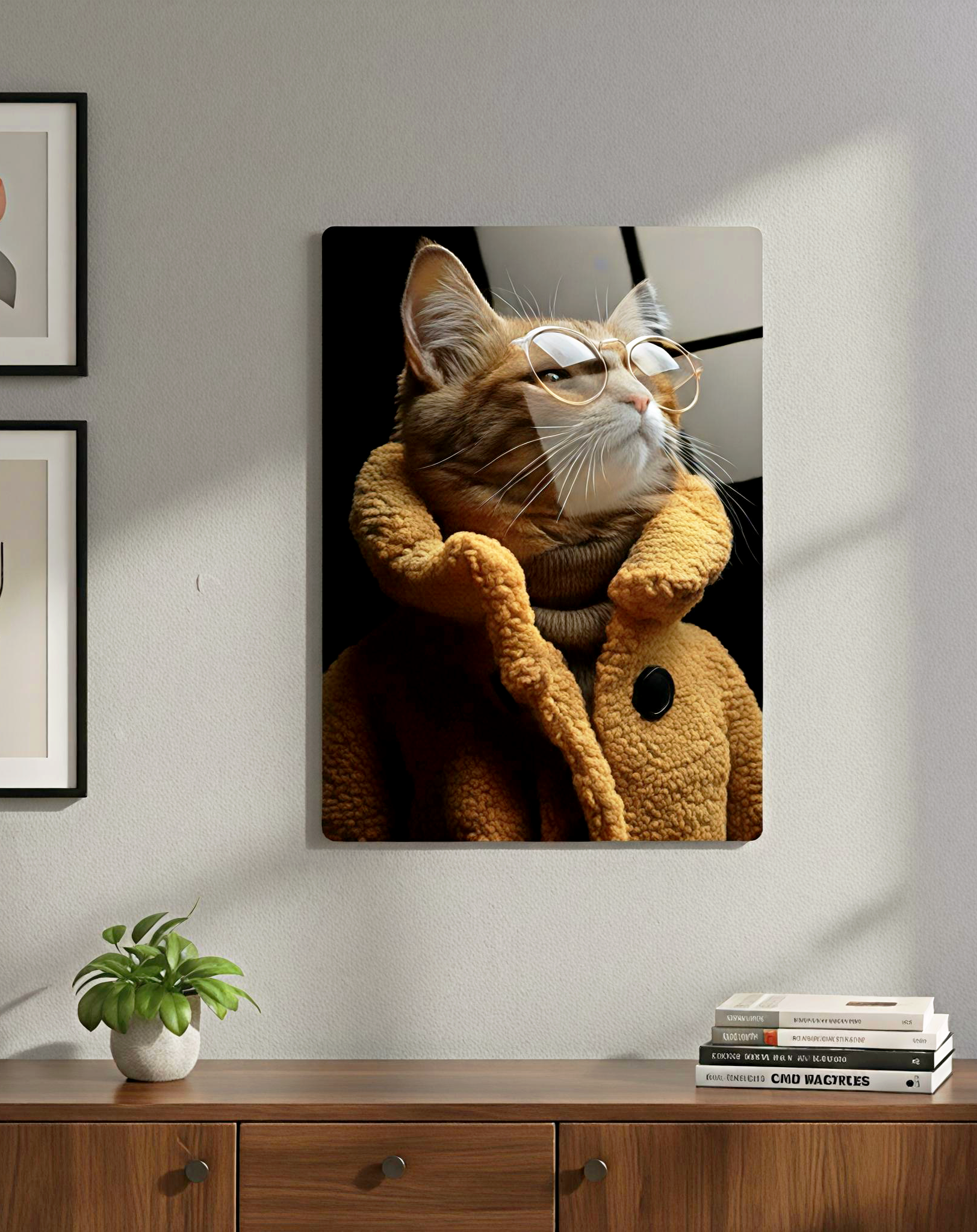 HD Cat metal print 18 x 12 inches